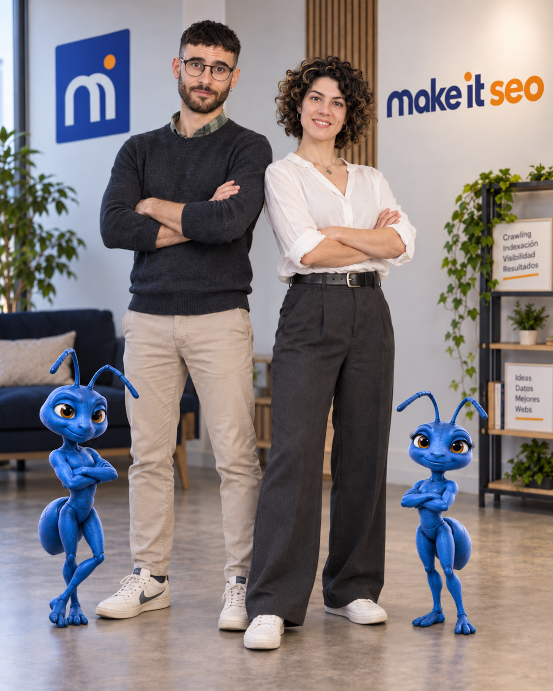 Adrián González Moyano y Tatiana Acosta Lázaro, el equipo de Make It SEO