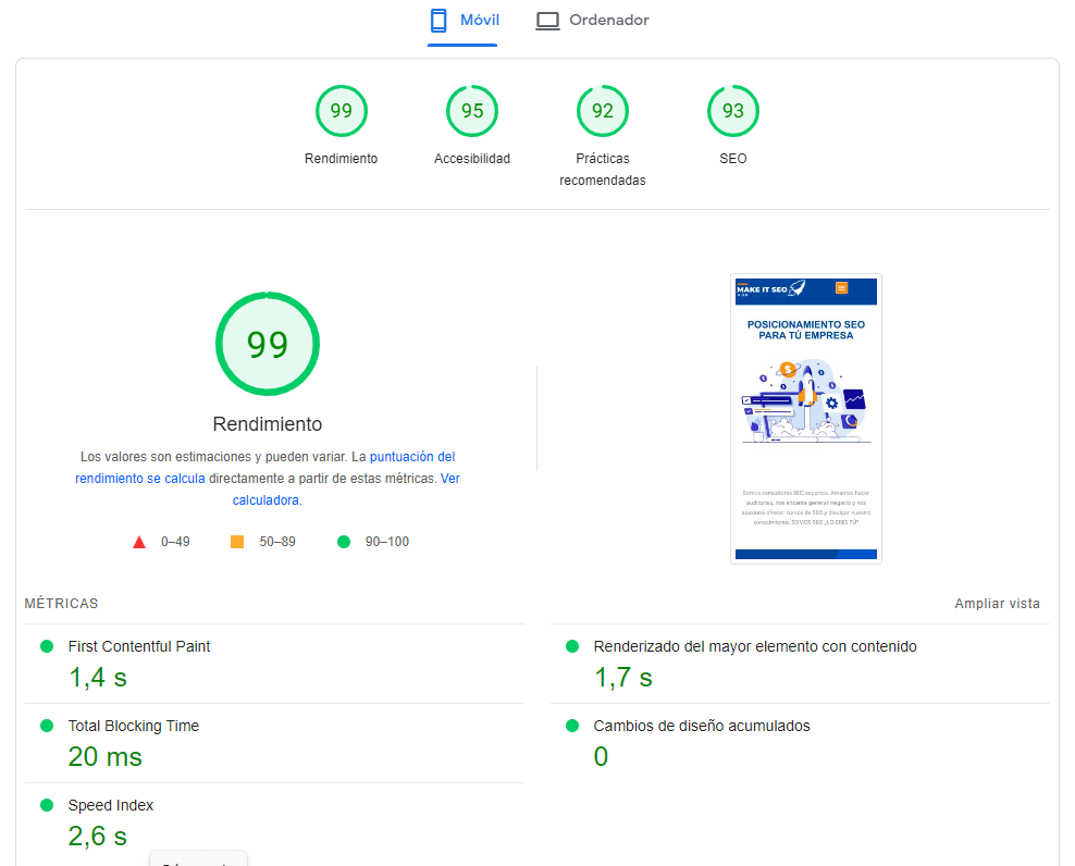 servicio velocidad de carga